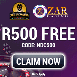 ZAR Casino - 500% Welcome Bonus